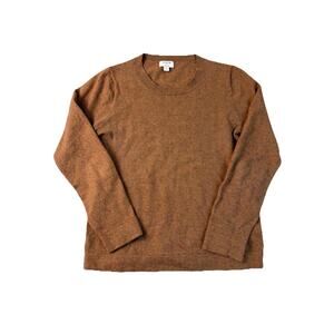 J.Crew Teddie Women’s Sweater Sm Brown Merino Wool Blend Crew Elevated Preppy